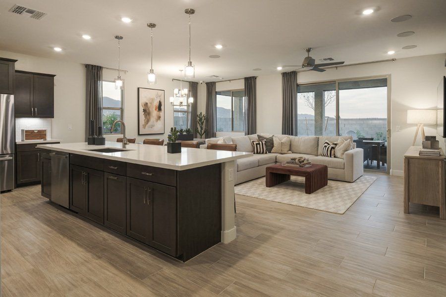 Furnished interior in a model home at Windrose V in Waddell (Image 27).