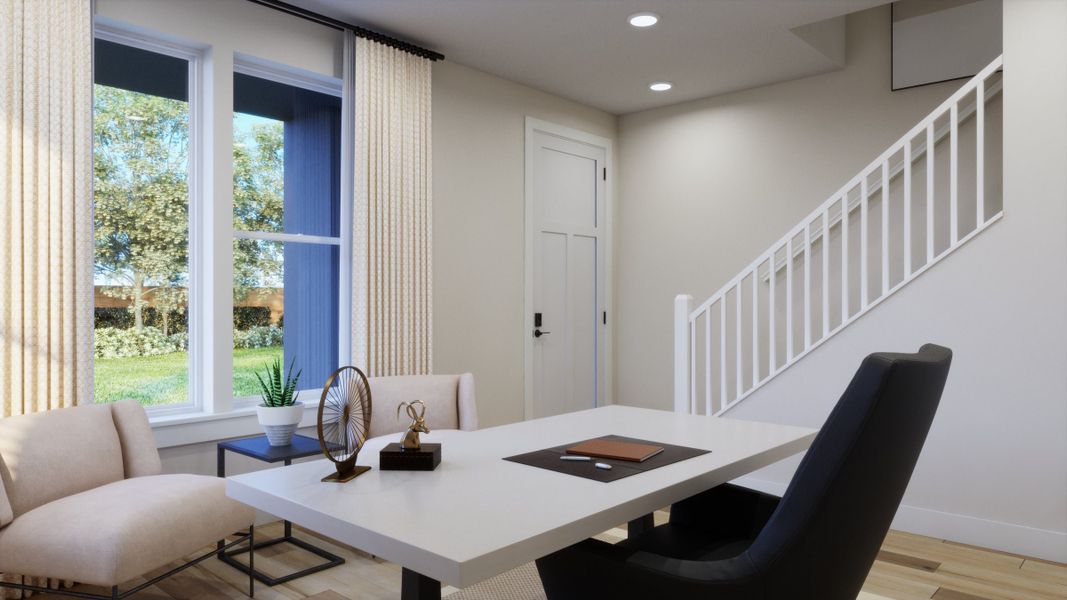 Furnished interior in a model home at Berkeley Villas in Denver (Image 7).