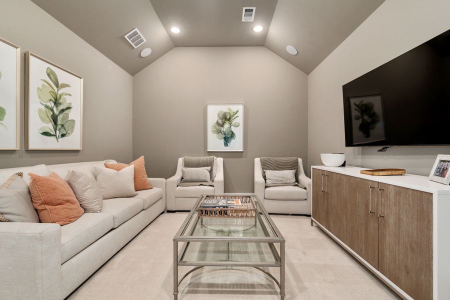 Plan 1685 Media Room Representative Photo by American Legend Homes