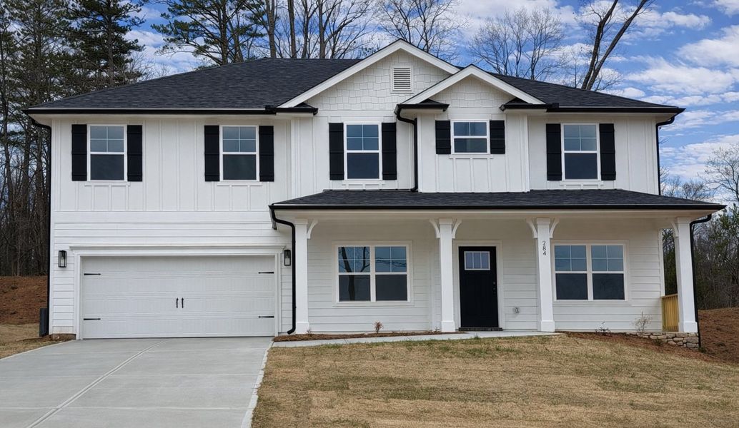 Front exterior of a home in the Thunder Ridge community, located in Dawsonville, GA (Image 3).