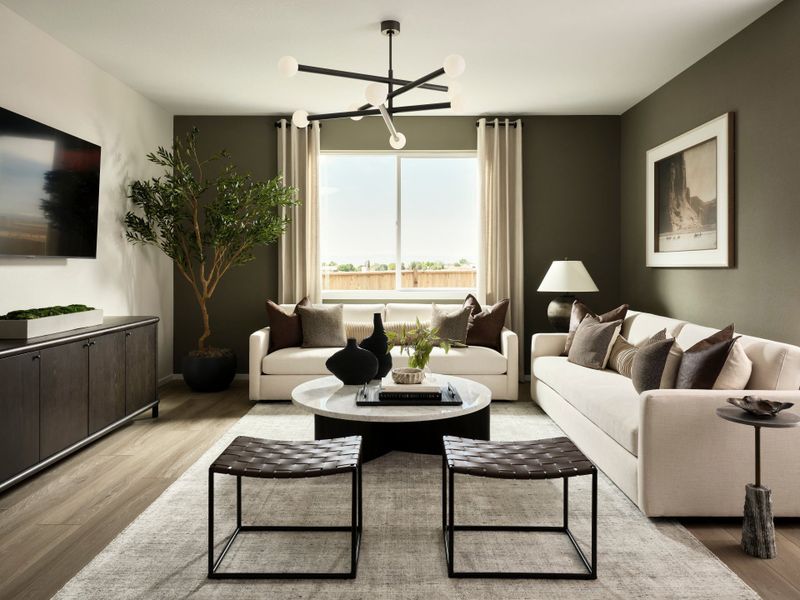 Furnished interior in a model home at Murata Farms in Fort Lupton (Image 4). Furnished interior in a model home at Murata Farms in Fort Lupton (Image 4).