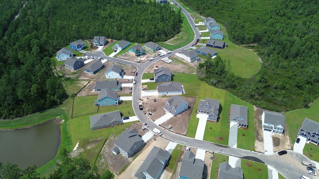 Aerial view of the Auberon Woods community in Conway, SC, showing layout and nearby surroundings (Image 17).