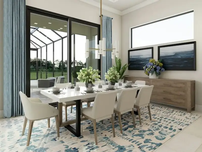 Furnished interior in a model home at Central Beach in Vero Beach (Image 26).
