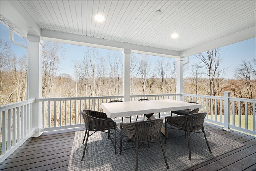 Enjoy the outdoors on your covered deck while the kids run around in the yard!