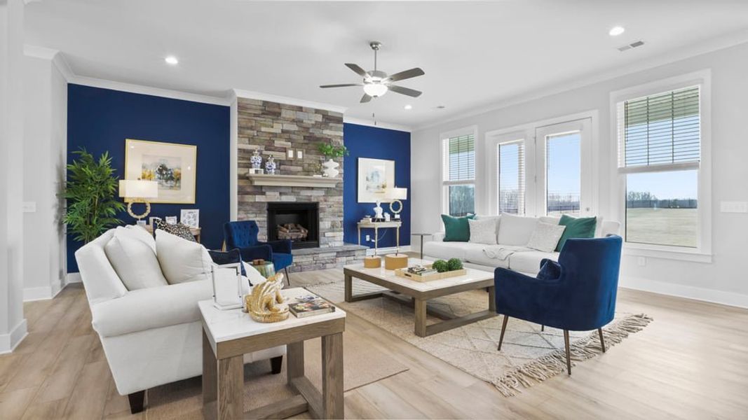 Furnished interior in a model home at Pinebrook in Woodruff (Image 17).