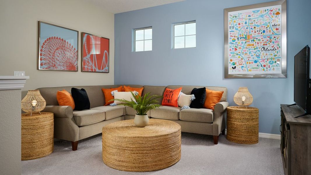 Furnished interior in a model home at Cypress Park Estates in Haines City (Image 31).
