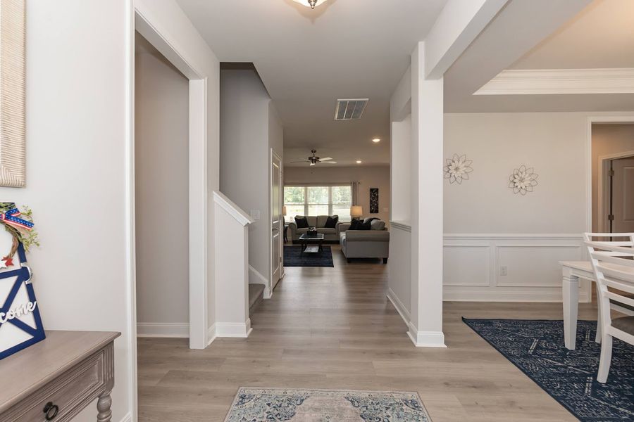 Furnished interior in a model home at Spring Forest in Goldsboro (Image 2).