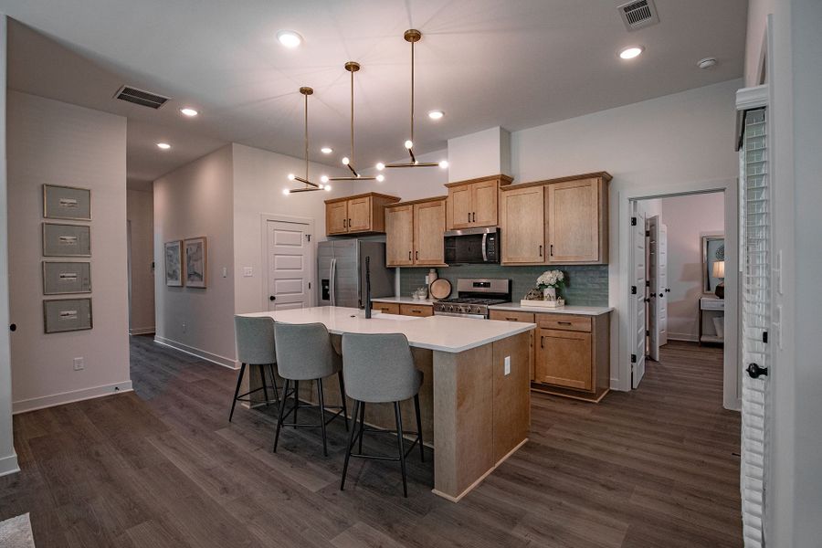 Furnished interior in a model home at Amherst in Cordova (Image 40).