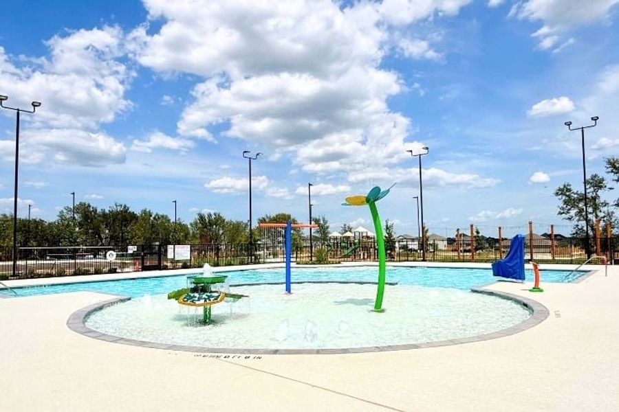 A water park with a slide.