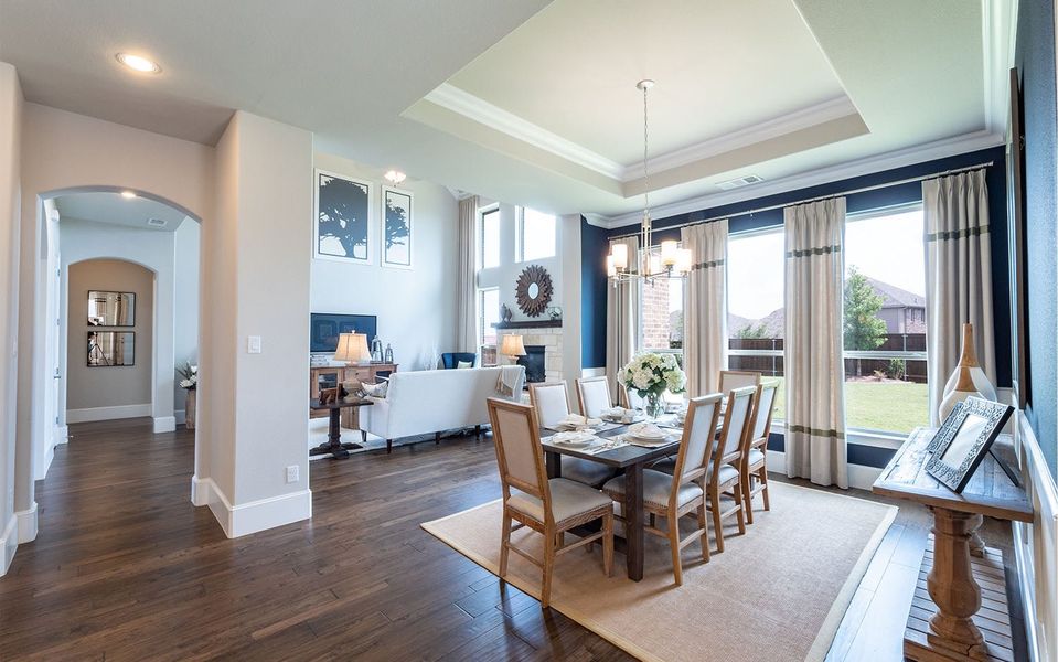 Furnished interior in a model home at High Park Hill in Arrington (Image 7).