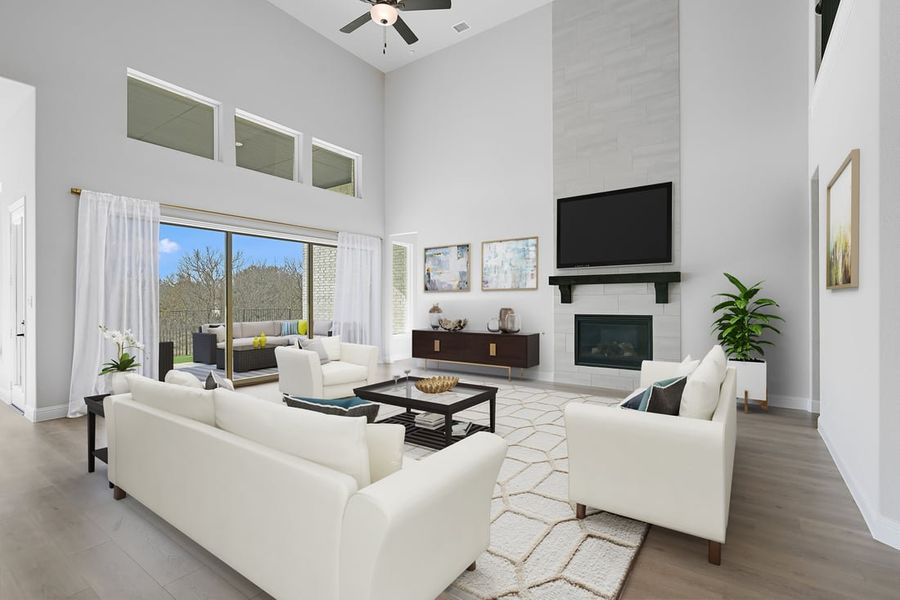 Furnished interior in a model home at The Ridge at Northlake 70s in Northlake (Image 42).