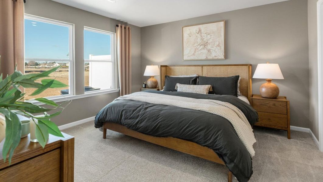 Furnished interior in a model home at Townes at Seabrooke in Leland (Image 20).