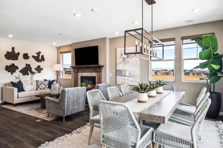 Furnished interior in a model home at The Aurora Highlands Landmark Collection in Aurora (Image 25).