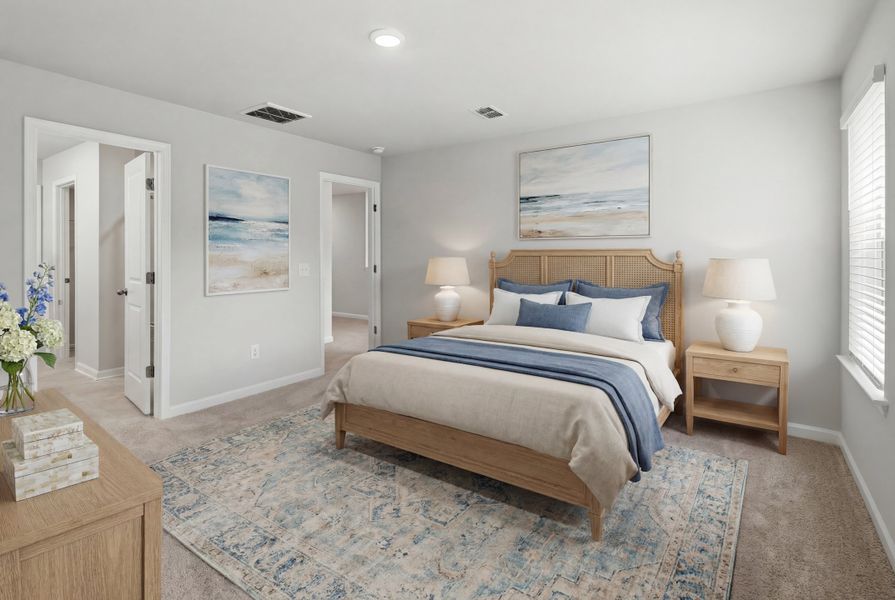 Furnished interior in a model home at Ashley Walk Townes in Charleston (Image 11).