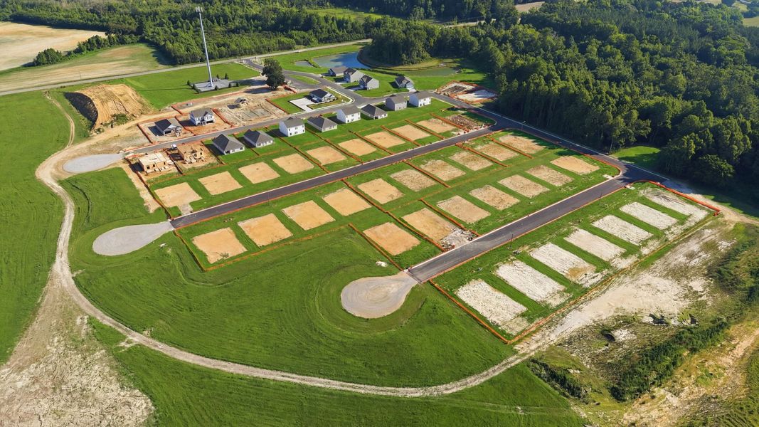 Aerial view of the Bynum Farms community in Farmville, NC, showing layout and nearby surroundings (Image 10).