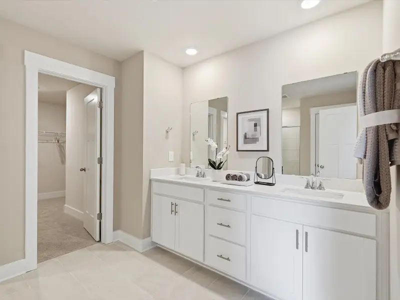 Furnished interior in a model home at Crossing at Abner Creek in Greer (Image 13).