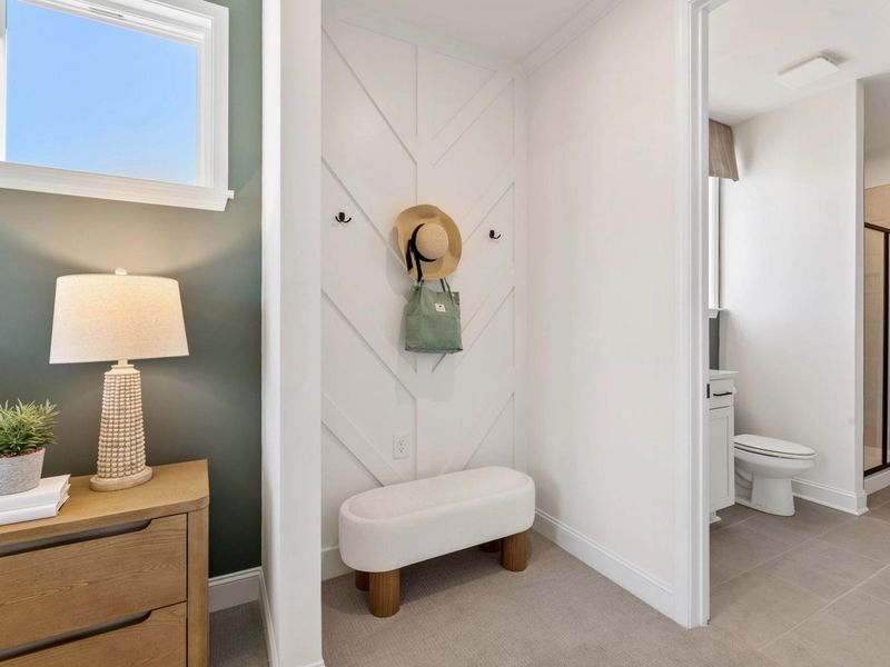 Furnished interior in a model home at Fern Hollow in Buford (Image 15).