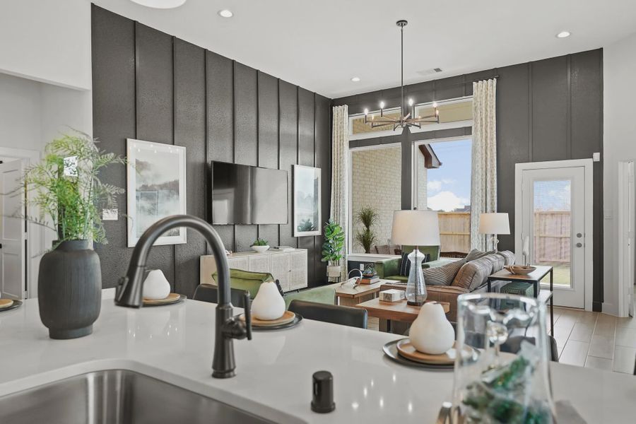 Furnished interior in a model home at Mulberry Farms in Santa Fe (Image 11). Furnished interior in a model home at Mulberry Farms in Santa Fe (Image 11).