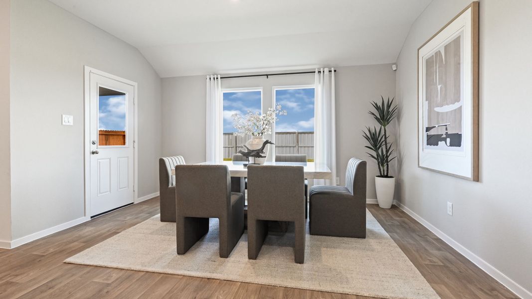 Furnished interior in a model home at Westward Pointe in Sealy (Image 38).