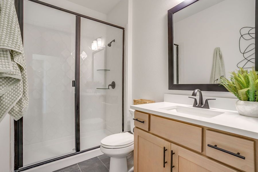 Furnished interior in a model home at Creekside in Royse City (Image 59).