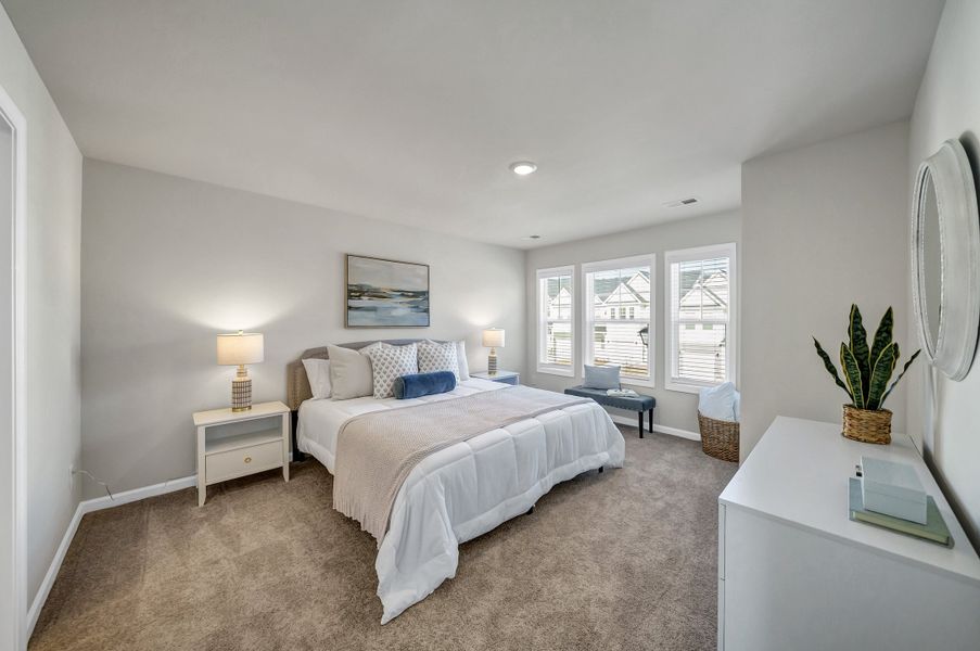 Furnished interior in a model home at Percival Village in Columbia (Image 19).