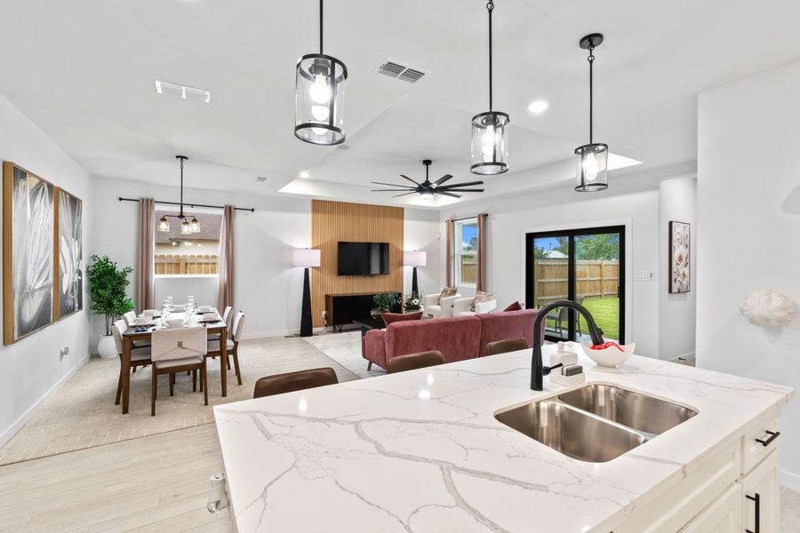 Furnished interior in a model home at Monte Cielo in Weslaco (Image 8). Furnished interior in a model home at Monte Cielo in Weslaco (Image 8).