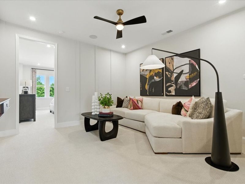 Furnished interior in a model home at Southbridge in Fort Mill (Image 8).