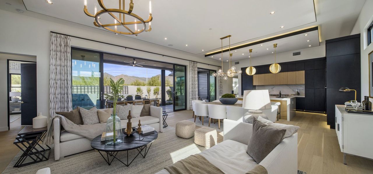Furnished interior in a model home at Aura in Scottsdale (Image 5). Furnished interior in a model home at Aura in Scottsdale (Image 5).