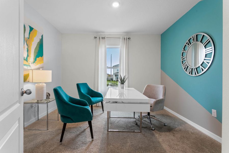 Furnished interior in a model home at Villamar in Winter Haven (Image 8).