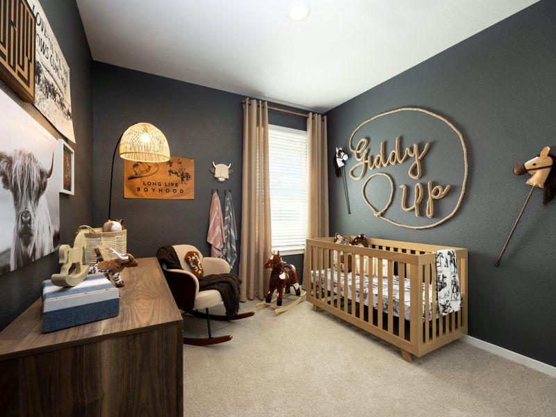 Furnished interior in a model home at Sanford Farms - Traditional Series in Waller (Image 15).