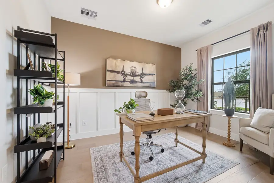 Furnished interior in a model home at Sierra Vista in Rosharon (Image 7). Furnished interior in a model home at Sierra Vista in Rosharon (Image 7).
