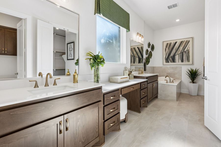 Furnished interior in a model home at Rainwater Crossing in Celina (Image 26). Furnished interior in a model home at Rainwater Crossing in Celina (Image 26).