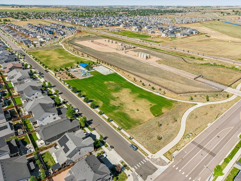 An aerial view of a city. An aerial view of a city.