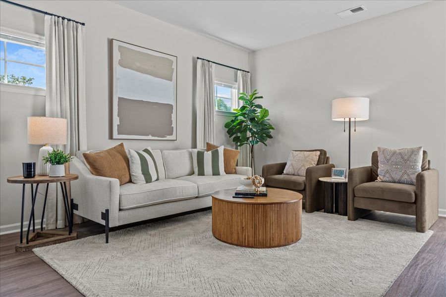 Furnished interior in a model home at Clarke Townes in Anderson (Image 7).