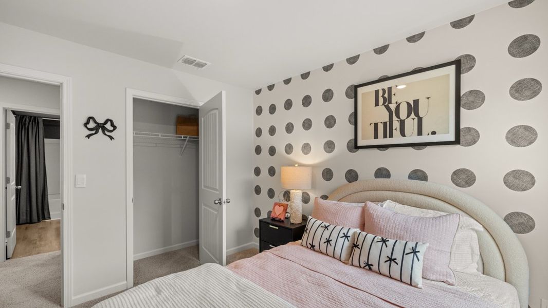 Furnished interior in a model home at Sheffield Highlands in Dallas (Image 47).