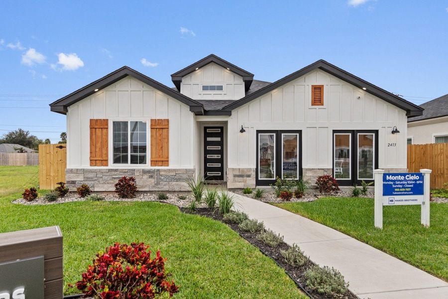 Front exterior of a home in the Monte Cielo community, located in Weslaco, TX (Image 3).