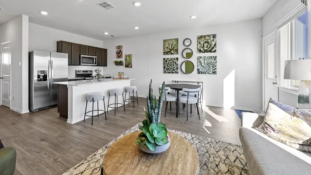Furnished interior in a model home at Cartwright Mays in Crandall (Image 4). Furnished interior in a model home at Cartwright Mays in Crandall (Image 4).