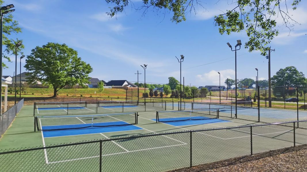 Pickleball courts minutes from Anderson University at the Village at Midway amenity center located in Anderson, SC