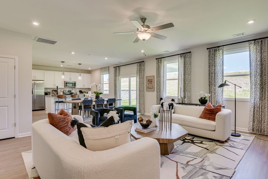 Furnished interior in a model home at Providence at Trolley Run Station in Aiken (Image 22). Furnished interior in a model home at Providence at Trolley Run Station in Aiken (Image 22).