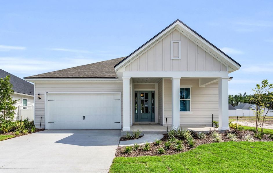 Front exterior of a home in the Mariposa at EverRange community, located in Jacksonville, FL (Image 6).