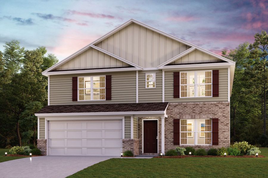 A house with a garage. A house with a garage.