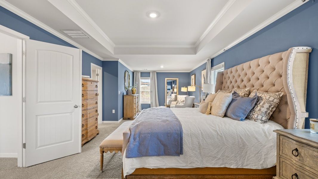 Furnished interior in a model home at Thalley Creek Estates in Cumming (Image 19).