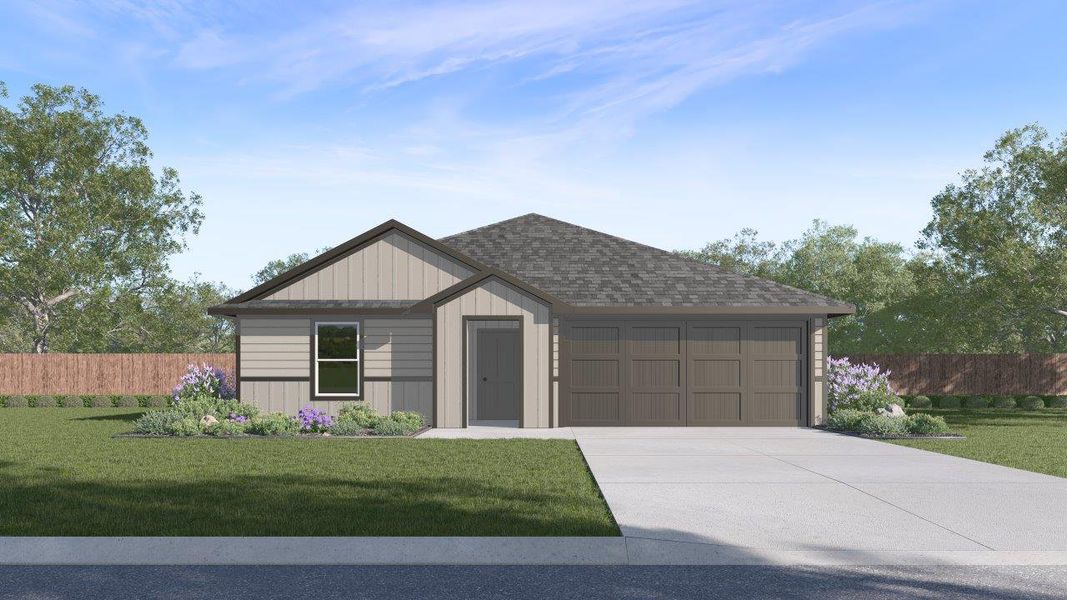 Front exterior of a home in the Whitetail Run community, located in Caldwell, TX (Image 8). Front exterior of a home in the Whitetail Run community, located in Caldwell, TX (Image 8).