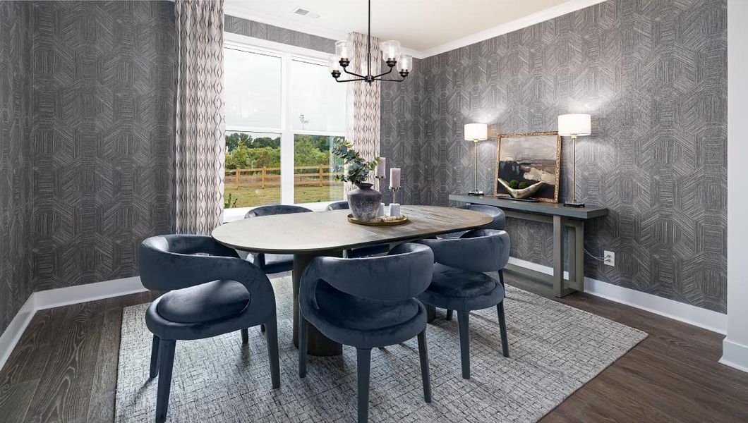 Furnished interior in a model home at Sanctuary at Southgate in Indian Trail (Image 11). Furnished interior in a model home at Sanctuary at Southgate in Indian Trail (Image 11).