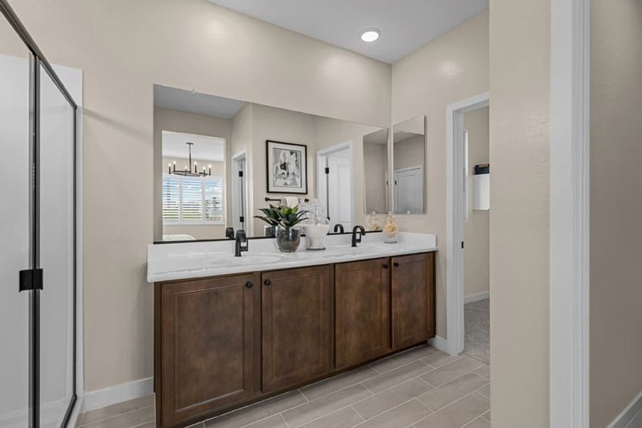 Furnished interior in a model home at Rev at Eastmark in Mesa (Image 6).