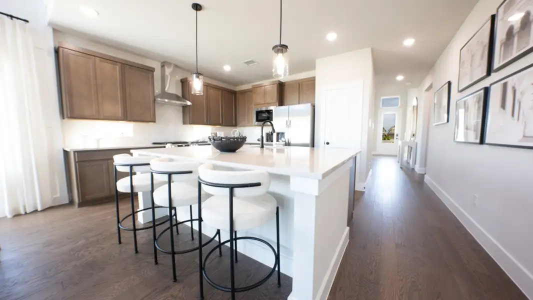 Furnished interior in a model home at Tabor Ranch in Krum (Image 7).