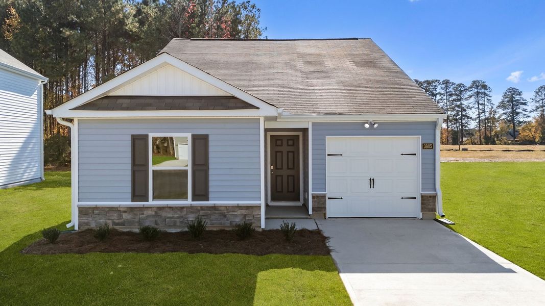 Front exterior of a home in the Hobbs Farm community, located in Ayden, NC (Image 1). Front exterior of a home in the Hobbs Farm community, located in Ayden, NC (Image 1).