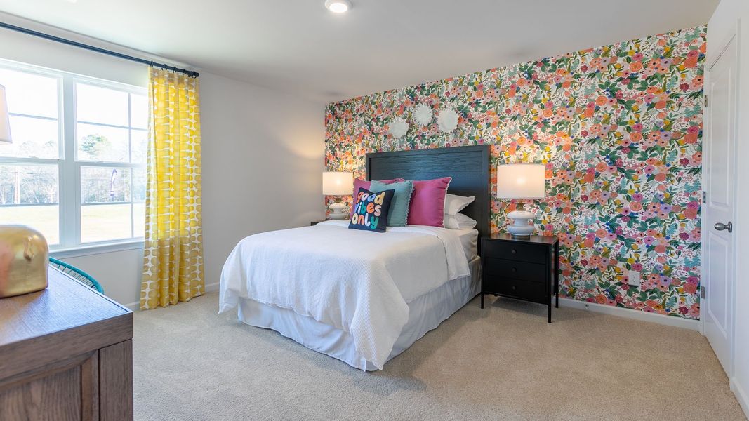 Furnished interior in a model home at Edinborough in Gibsonville (Image 24).