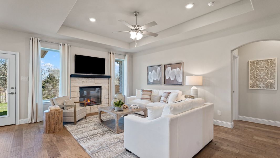 Furnished interior in a model home at Whitewing Trails: Meadows 50' in Princeton (Image 18). Furnished interior in a model home at Whitewing Trails: Meadows 50' in Princeton (Image 18).