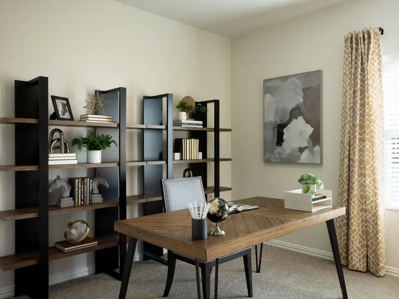 Furnished interior in a model home at River Ridge in Crandall (Image 21).